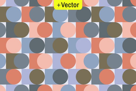 Download Retro Dots Mosaic Orange Blue Geometric - Retro Collection