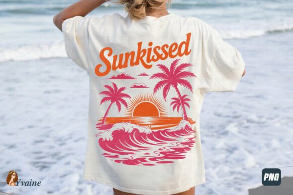 Download Summer Sunkissed Retro Beach Sunset PNG - Retro Collection