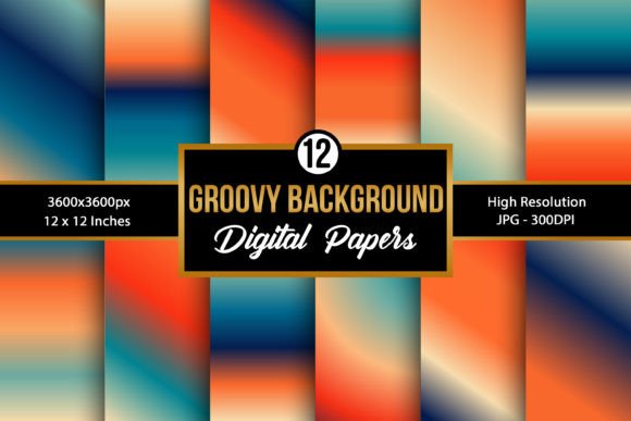 Download Retro Groovy Gradient Background Papers - Retro Collection