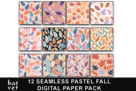 Download Fall Digital Paper Pack | Leaf Pattern - Leaf pattern Collection