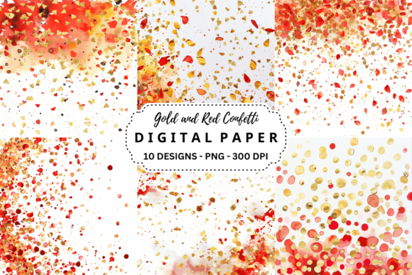 Download Gold and Red Confetti Backgrounds - Confetti backgrounds Collection