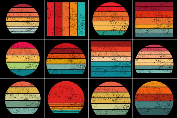 Download Retro Vintage Sunset Grunge Background - Retro Collection