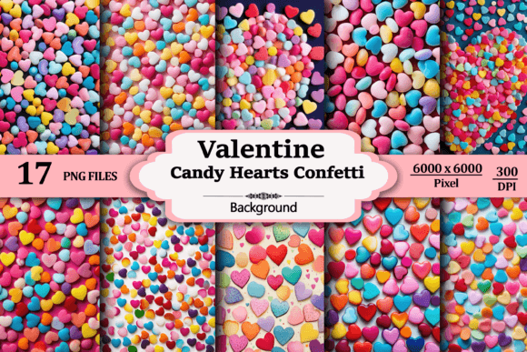 Download Valentine Candy Hearts Confetti - Premium Bundle