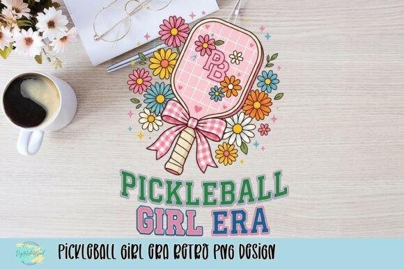 Download Pickleball Girl Era Retro PNG Design - Retro Collection