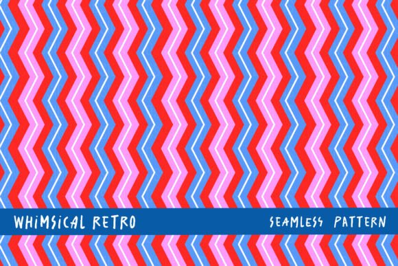 Download Whimsical Retro Pink Zigzag Background - Retro Collection
