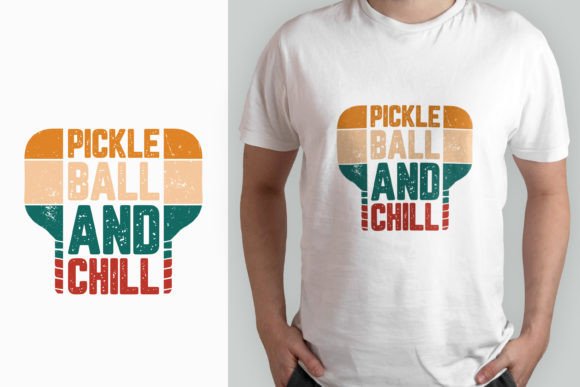 Download Retro Pickleball and Chill T-shirt Desig - Retro Collection