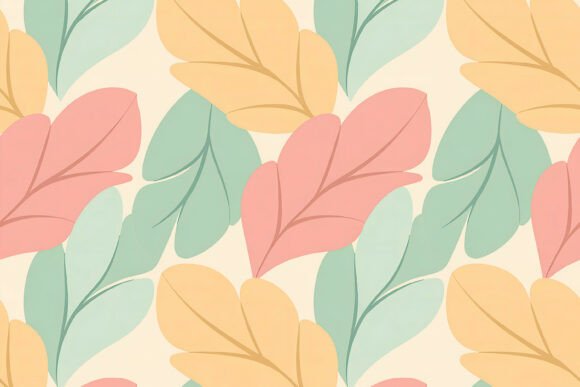 Download Peach Summer Leaf Pattern Design - Leaf pattern Collection