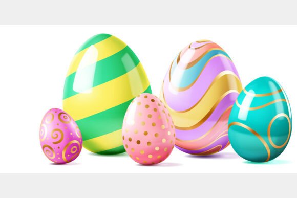 Download Colorful Eggs with Shiny Surfaces. - Surface Collection